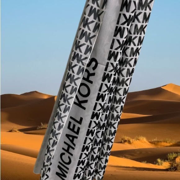 Other - Black and White MK Logo Scarf